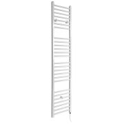 Milano Ive Electric - Straight White Heated Towel Rail 1800mm x 400mm