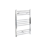 Milano Kent Electric - Straight Chrome Heated Towel Rail 800mm x 500mm