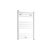Milano Ive Electric - Straight White Heated Towel Rail 800mm x 500mm