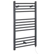 Milano Artle Electric - Straight Anthracite Heated Towel Rail 1000mm x 500mm