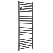 Milano Artle Electric - Straight Anthracite Heated Towel Rail 1600mm x 500mm