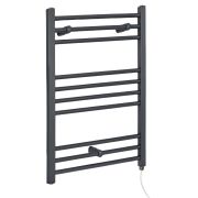 Milano Artle Electric - Straight Anthracite Heated Towel Rail 800mm x 600mm
