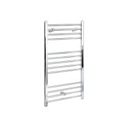 Milano Kent Electric - Straight Chrome Heated Towel Rail 1000mm x 600mm