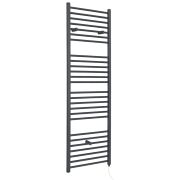 Milano Artle Electric - Straight Anthracite Heated Towel Rail 1800mm x 600mm