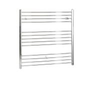 Milano Kent Electric - Straight Chrome Heated Towel Rail 1000mm x 1000mm