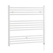 Milano Ive Electric - Straight White Heated Towel Rail 1000mm x 1000mm