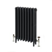 Milano Mercury - 4 Column Cast Iron Radiator - 960mm Tall - Farrow & Ball Railings Grey - Multiple Sizes Available