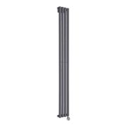 Milano x ECOSO Aruba Slim - Electric Anthracite Vertical Designer Radiator - 1780mm x 236mm (Single Panel) - with Wi-FI Thermostatic Heating Element