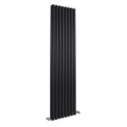 Milano Aruba - Black Vertical Designer Radiator 1780mm x 472mm (Double Panel)