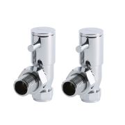 Milano - Minimalist Chrome Angled Radiator Valves (Pair)