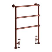Milano Derwent - Traditional Minimalist Brushed Copper Heated Towel Rail - 966mm x 673mm