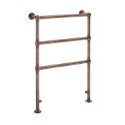 Milano Derwent - Minimalist Electric Traditional Heated Towel Rail 966mm x 673mm - Brushed Bronze