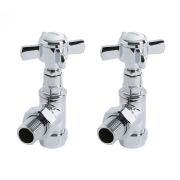 Milano - Traditional Chrome Angled Radiator Valves (Pair)