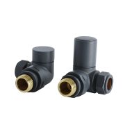 Milano - Modern Anthracite Corner Radiator Valves