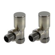 Milano - Modern Dark Brushed Brass Angled Radiator Valves