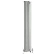 Milano Windsor - White Traditional Vertical Dual Fuel Double Column Radiator - 1500mm x 290mm - Choice of Valve and Wi-Fi Thermostat