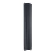 Milano Windsor - Anthracite Traditional Vertical Electric Triple Column Radiator - 1800mm x 380mm - Choice of Wi-Fi Thermostat