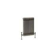 Milano Windsor - Lacquered Raw Metal Traditional Horizontal Triple Column Radiator - 600mm x 425mm
