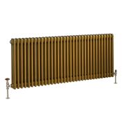 Milano Windsor - Metallic Gold Horizontal Traditional Column Radiator - Triple Column - Choice of Size