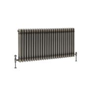 Milano Windsor - Lacquered Raw Metal Traditional Horizontal Triple Column Radiator - 500mm x 1190mm
