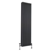Milano Windsor - Vertical Four Column Anthracite Traditional Radiator - 1800mm x 470mm