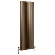 Milano Windsor - Metallic Bronze Traditional Vertical Double Column Radiator - Choice of Size