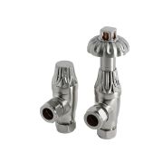 Milano Windsor - Thermostatic Antique Style Angled Radiator Valves (Pair) - Choice of Finish