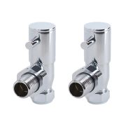 Milano Select - Chrome Minimalist Angled Radiator Valves - (Pair)