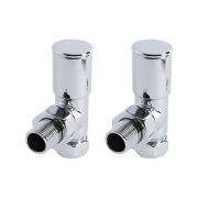 Milano Select - Chrome Angled Modern Radiator Valves - (Pair)