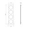 Carisa Circles - Aluminium Vertical Mirror Designer Radiator - 1800mm x 470mm - Choice of Finish