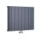 Milano Skye - Aluminium Anthracite Horizontal Designer Radiator 600mm x 755mm (Single Panel)