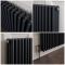 Milano Esme - Anthracite Vertical Aluminium Traditional Double Column Radiator - 1800mm x 450mm
