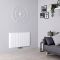 Milano Skye - Aluminium White Horizontal Designer Radiator 600mm x 945mm