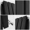 Milano Alpha - Black Vertical Double Flat Panel Designer Radiator 1600mm x 560mm