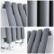 Milano Aruba Slim - Anthracite Space-Saving Vertical Designer Radiator 1600mm x 236mm (Single Panel)