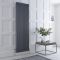 Milano Windsor - Vertical Triple Column Anthracite Traditional Cast Iron Style Radiator - 1800mm x 560mm