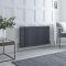 Milano Windsor - Anthracite Traditional Horizontal Triple Column Radiator - 600mm x 1190mm