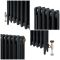 Milano Mercury - 3 Column Cast Iron Radiator - 760mm Tall - Farrow & Ball Railings Grey - Multiple Sizes Available