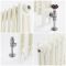 Milano Mercury - 3 Column Cast Iron Radiator - 560mm Tall - Porcelain White - Multiple Sizes Available