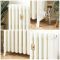 Milano Isabel - 4 Column Cast Iron Radiator - 760mm Tall - Porcelain White - Multiple Sizes Available