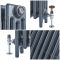 Milano Mercury - 4 Column Cast Iron Radiator - 960mm Tall - Antique Silver - Multiple Sizes Available