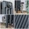 Milano Mercury - 4 Column Cast Iron Radiator - 960mm Tall - Antique Silver - Multiple Sizes Available