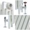 Milano Mercury - 4 Column Cast Iron Radiator - 560mm Tall - Porcelain White - Multiple Sizes Available