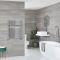 Milano Arno - Chrome Dual Fuel Bar on Bar Heated Towel Rail 730mm x 450mm