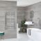 Milano Kent - Chrome Dual Fuel Curved Heated Towel Rail 1000mm x 500mm