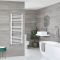 Milano Ive - White Dual Fuel Curved Heated Towel Rail 1200mm x 500mm