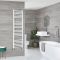 Milano Ive - White Dual Fuel Straight Heated Towel Rail 1600mm x 400mm