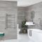 Milano Kent - Chrome Dual Fuel Straight Heated Towel Rail 800mm x 500mm