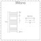 Milano Ive - White Dual Fuel Straight Heated Towel Rail 1000mm x 500mm