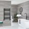 Milano Nero - Matt Black Dual Fuel Straight Heated Towel Rail 1000mm x 600mm